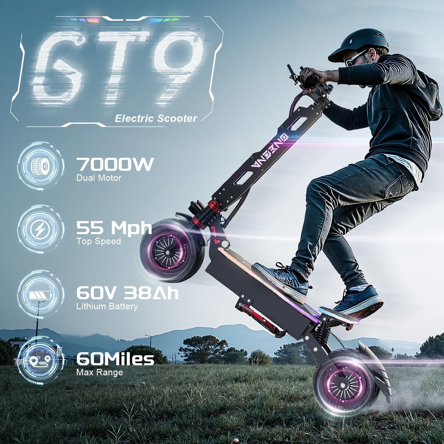 ONECNA, nuevo modelo GT9, GT8, - 60V 5600W Dual Motor Electric Scooter reseña y precio