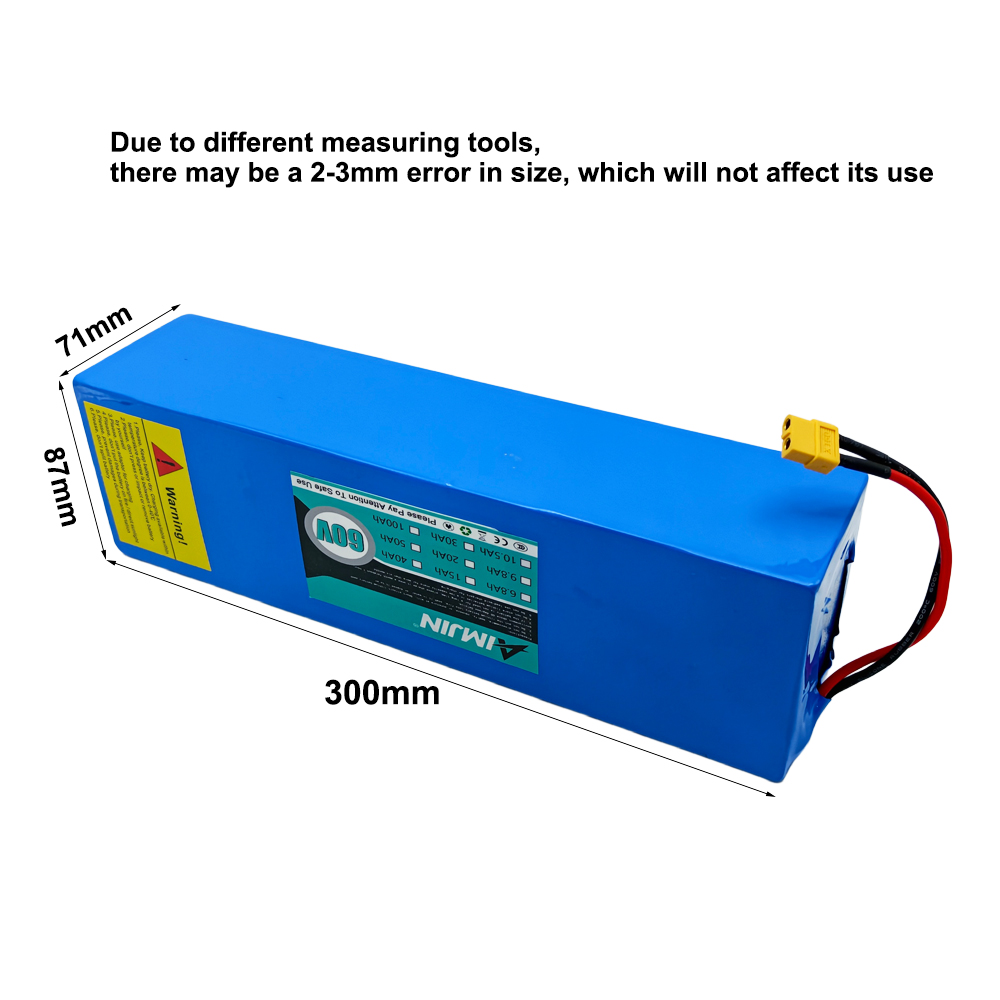 Batería de 60V 15000mAH 18650  - 60V 30Ah Electric Scooter Battery reseña y precio